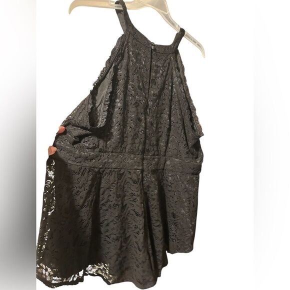 NWT Torrid Black Lace Peplum High Neck Top - Picture 4 of 10